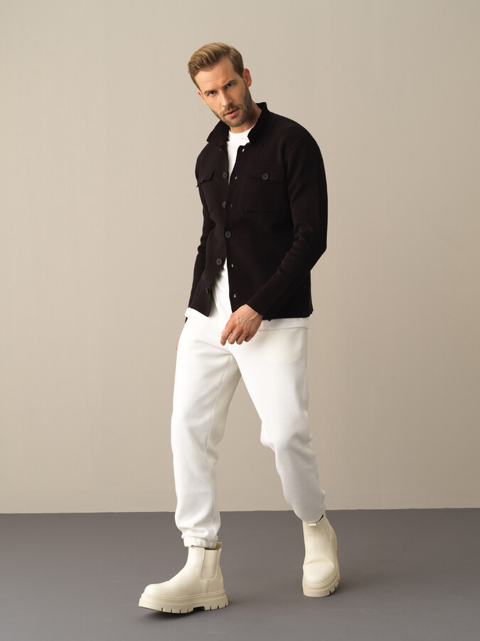 Cotton Regular Fit Pocket Detailed Knitted Cardigan - Xint