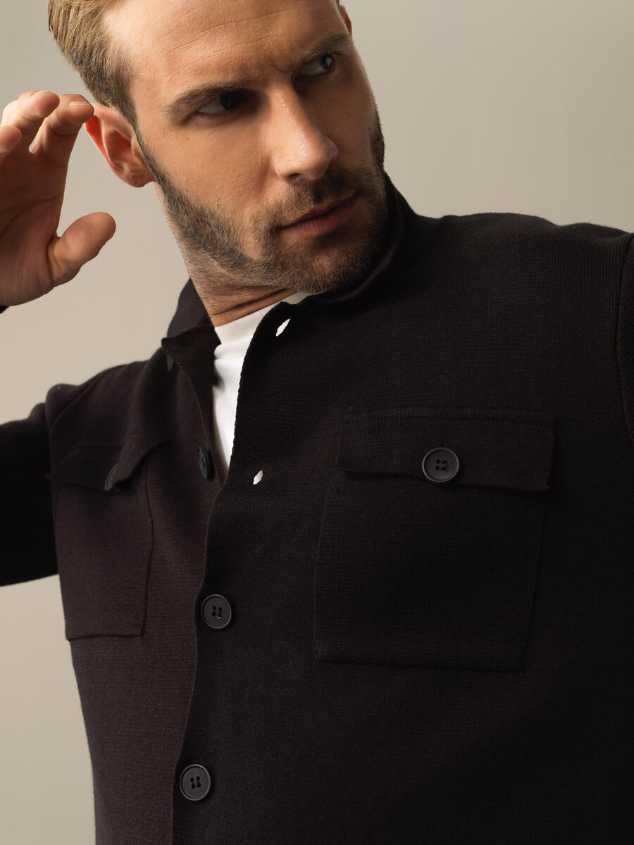 Cotton Regular Fit Pocket Detailed Knitted Cardigan - 3