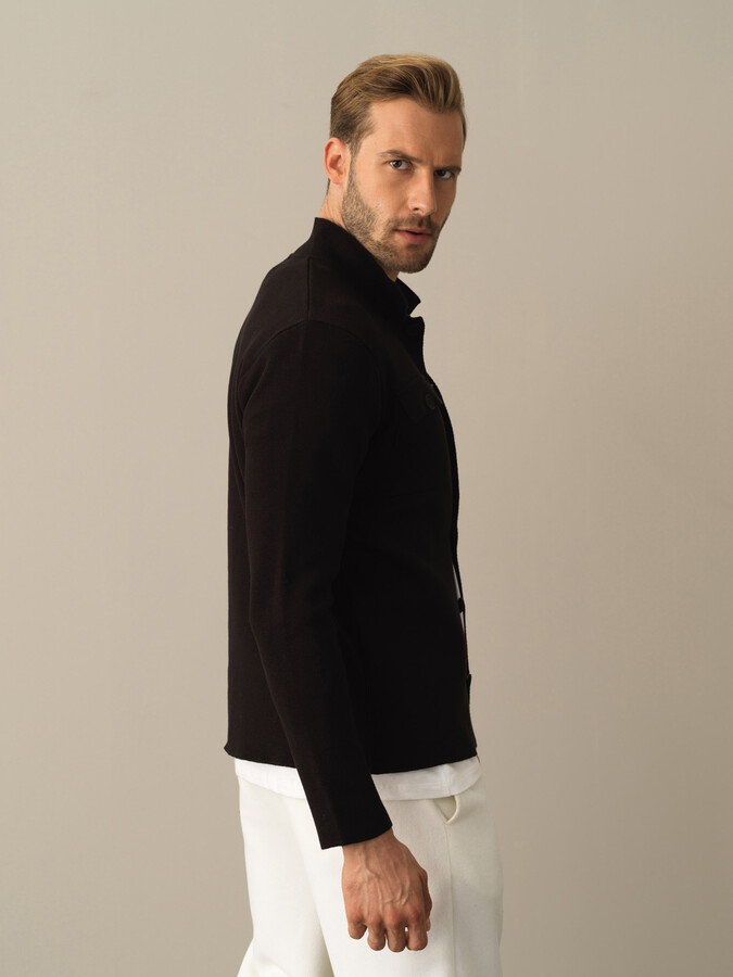 Cotton Regular Fit Pocket Detailed Knitted Cardigan - Xint