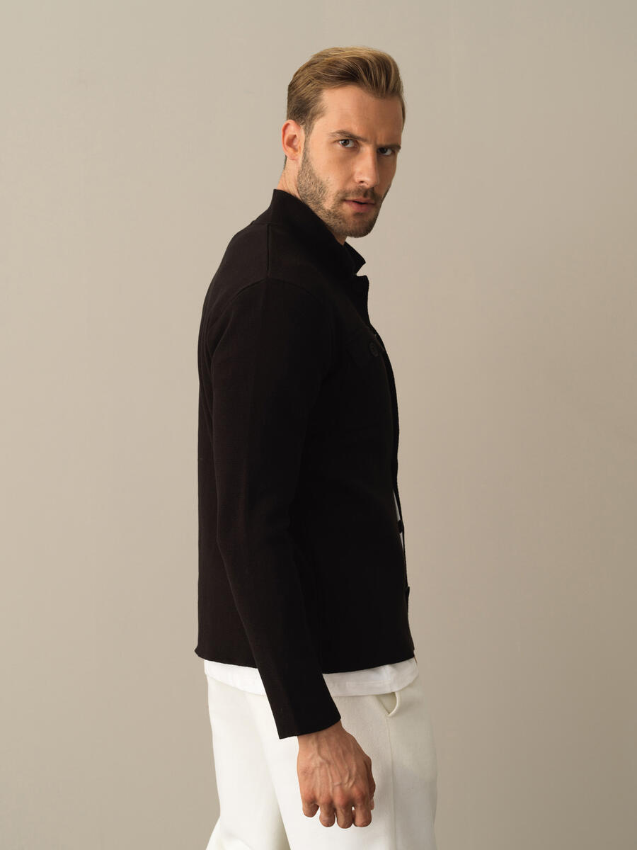 Cotton Regular Fit Pocket Detailed Knitted Cardigan - 4