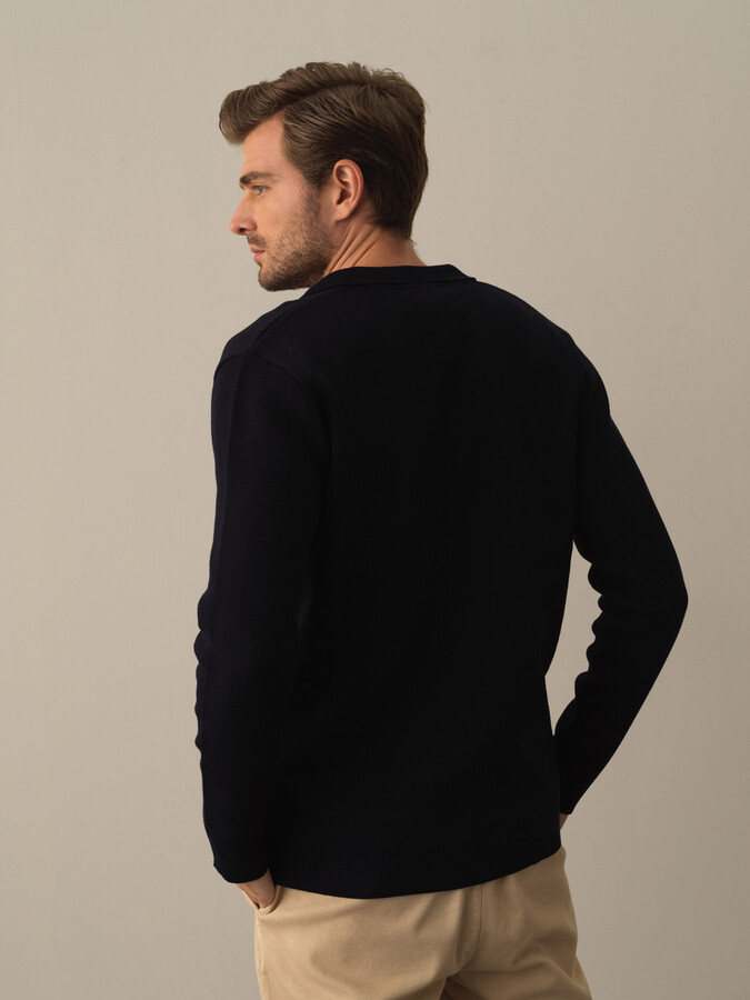 Cotton Regular Fit Pocket Detailed Knitted Cardigan - Xint