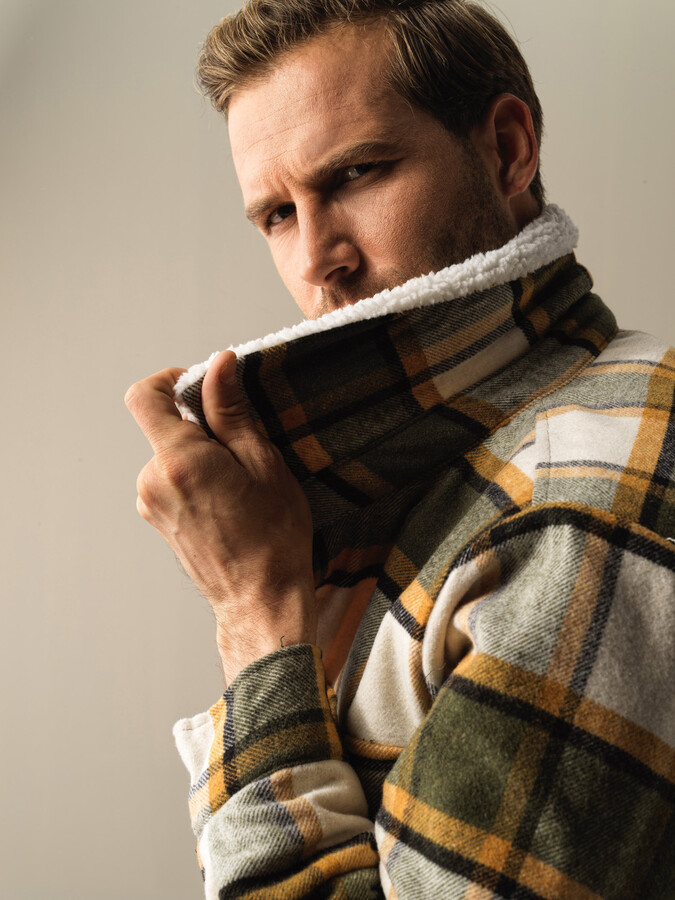 High Neck Regular Fit Wool Sweater - Xint