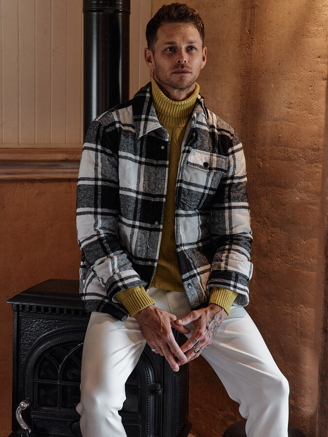 High Neck Regular Fit Wool Vest - Xint