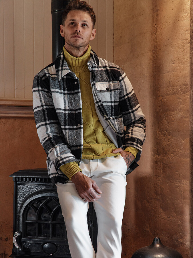 High Neck Regular Fit Wool Vest - Xint