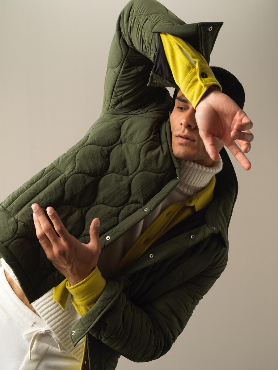 Oversized Quilted Thin Jacket - 3