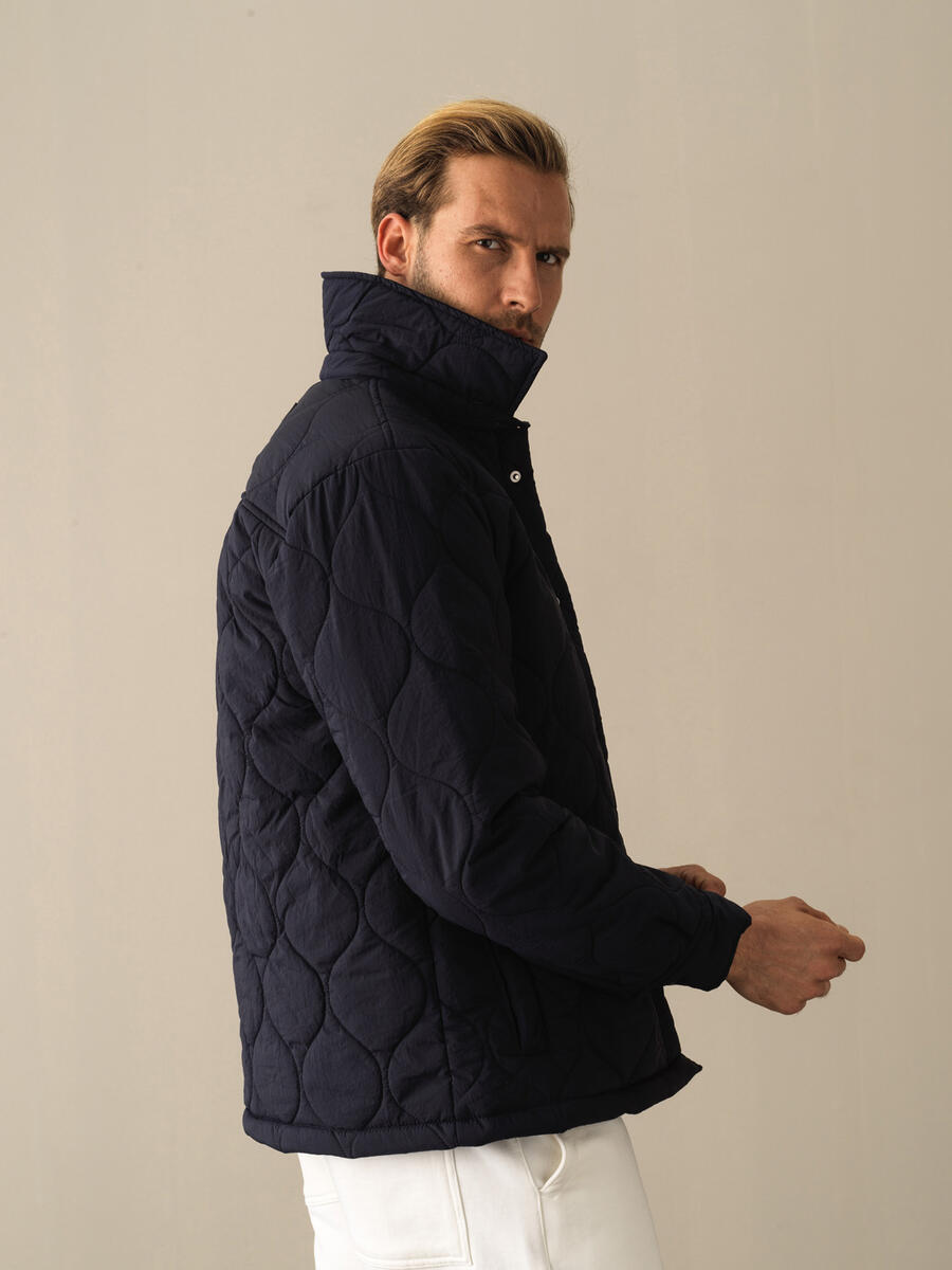 Oversized Quilted Thin Jacket - 4