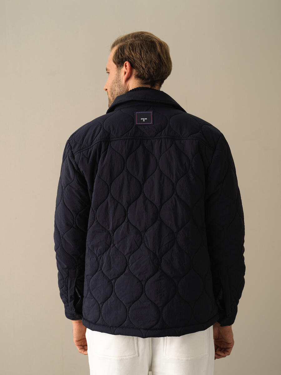 Oversized Quilted Thin Jacket - 5