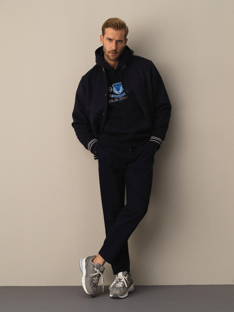 Regular Fit Snap Button Bomber Jacket - 2