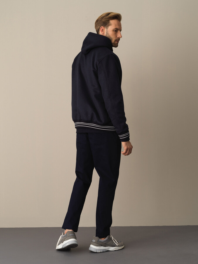 Regular Fit Snap Button Bomber Jacket - Xint