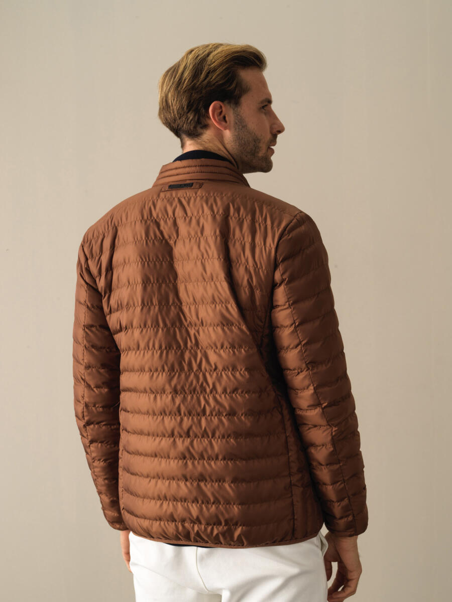 Stand Collar Regular Fit Puffer Jacket - 4