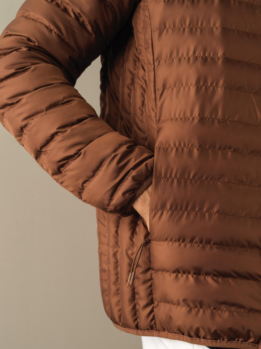 Stand Collar Regular Fit Puffer Jacket - 3