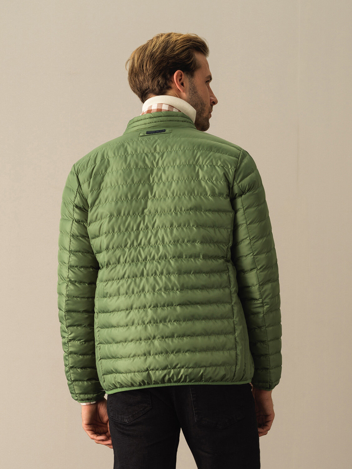 Stand Collar Regular Fit Puffer Jacket - 3