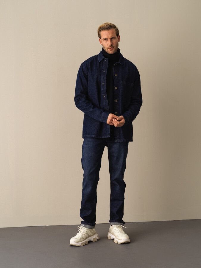 100% Cotton Regular Fit Knit Jacket - Xint