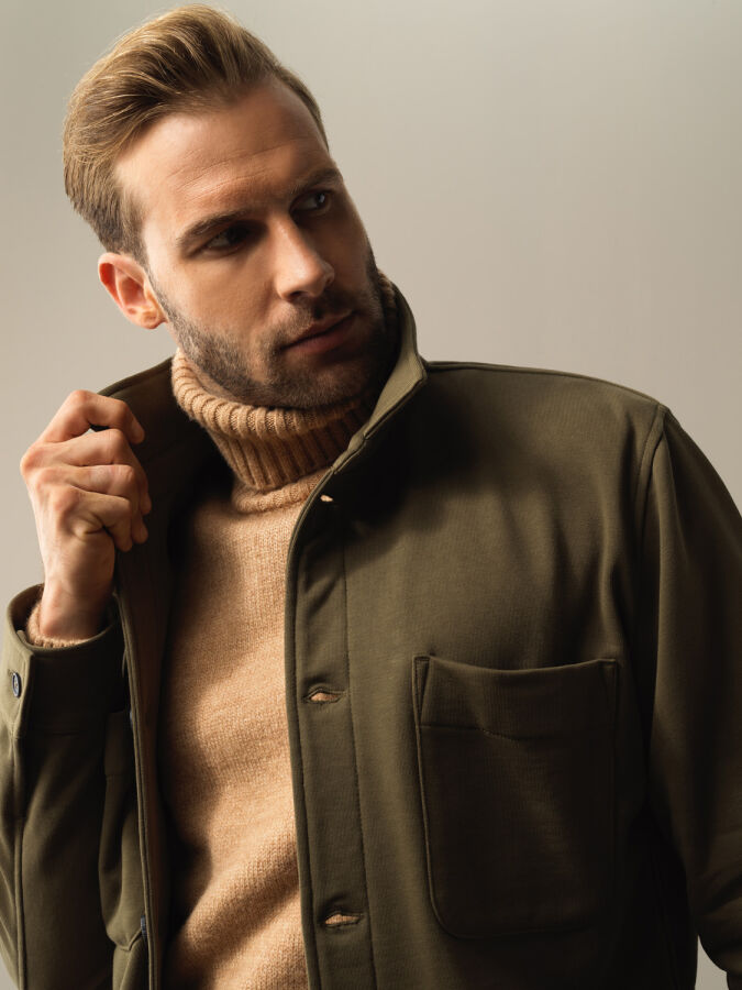 100% Cotton Regular Fit Shirt Jacket - Xint