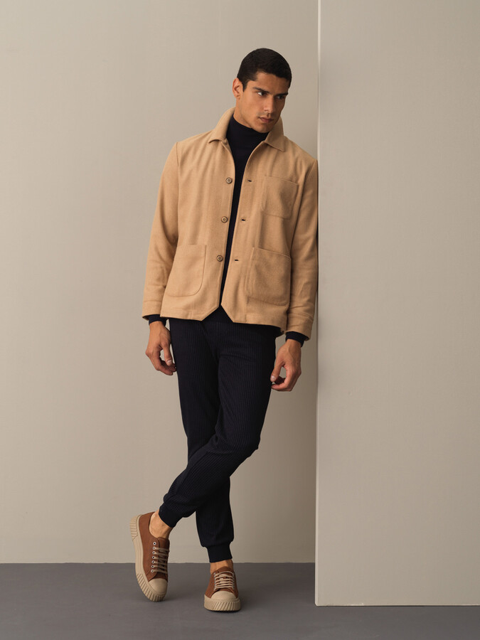 Buttoned Regular Fit Pocket Jacket - Xint