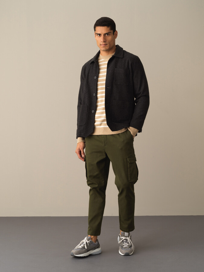 Buttoned Regular Fit Pocket Jacket - Xint