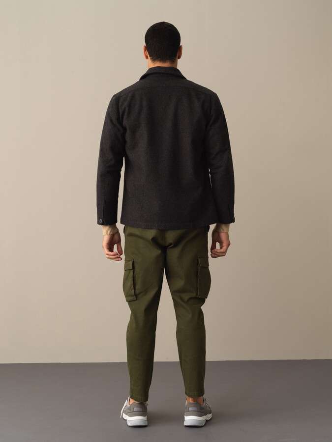 Buttoned Regular Fit Pocket Jacket - Xint