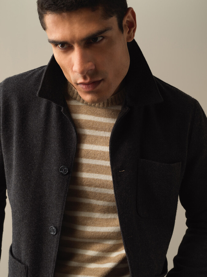 Buttoned Regular Fit Pocket Jacket - Xint