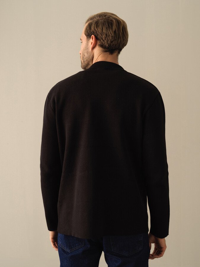 Cotton Buttoned Regular Fit Knitted Jacket - Xint