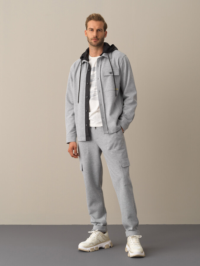 Cotton Hooded Regular Fit Shirt Jacket - Xint