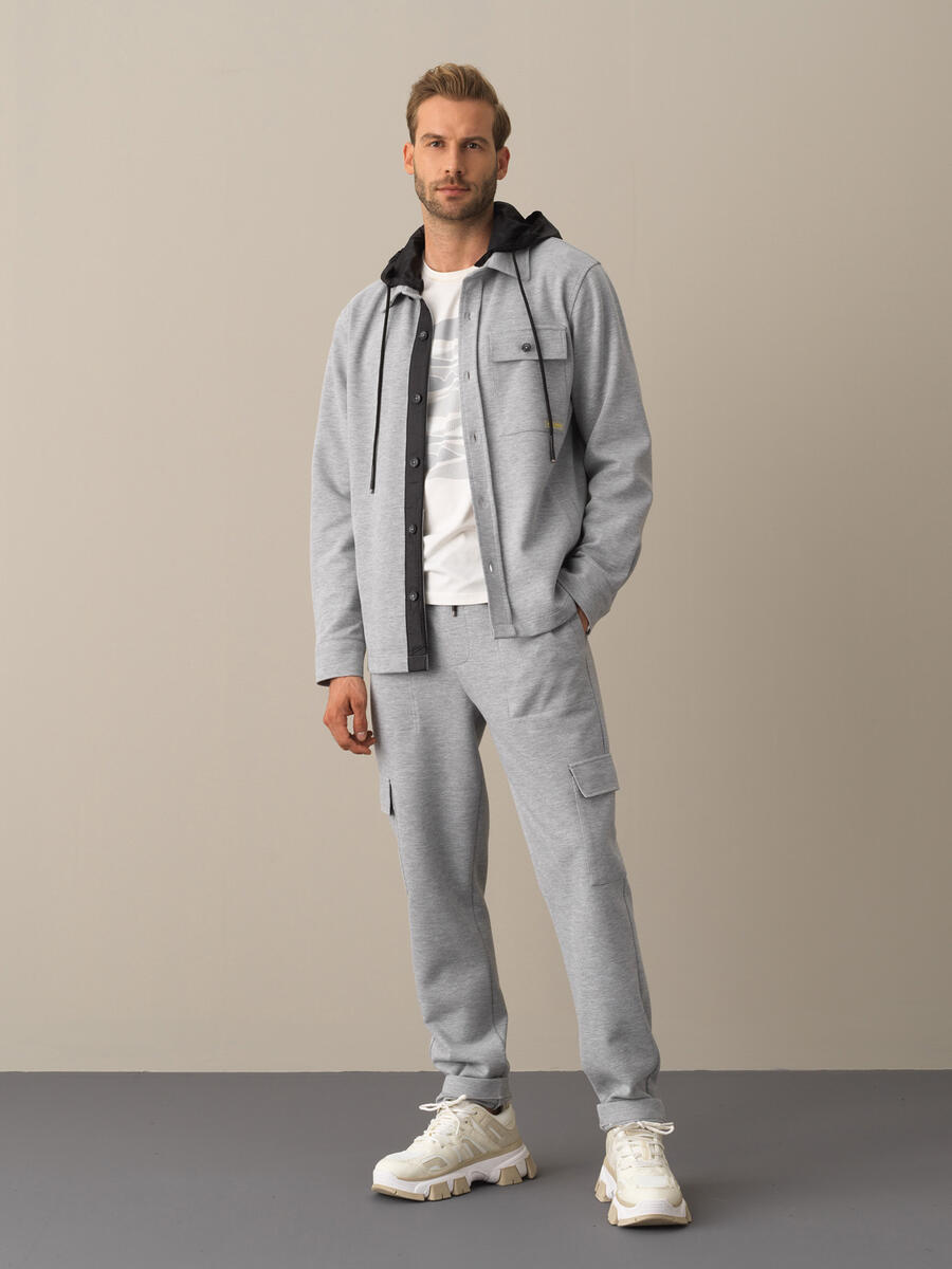 Cotton Hooded Regular Fit Shirt Jacket - 3