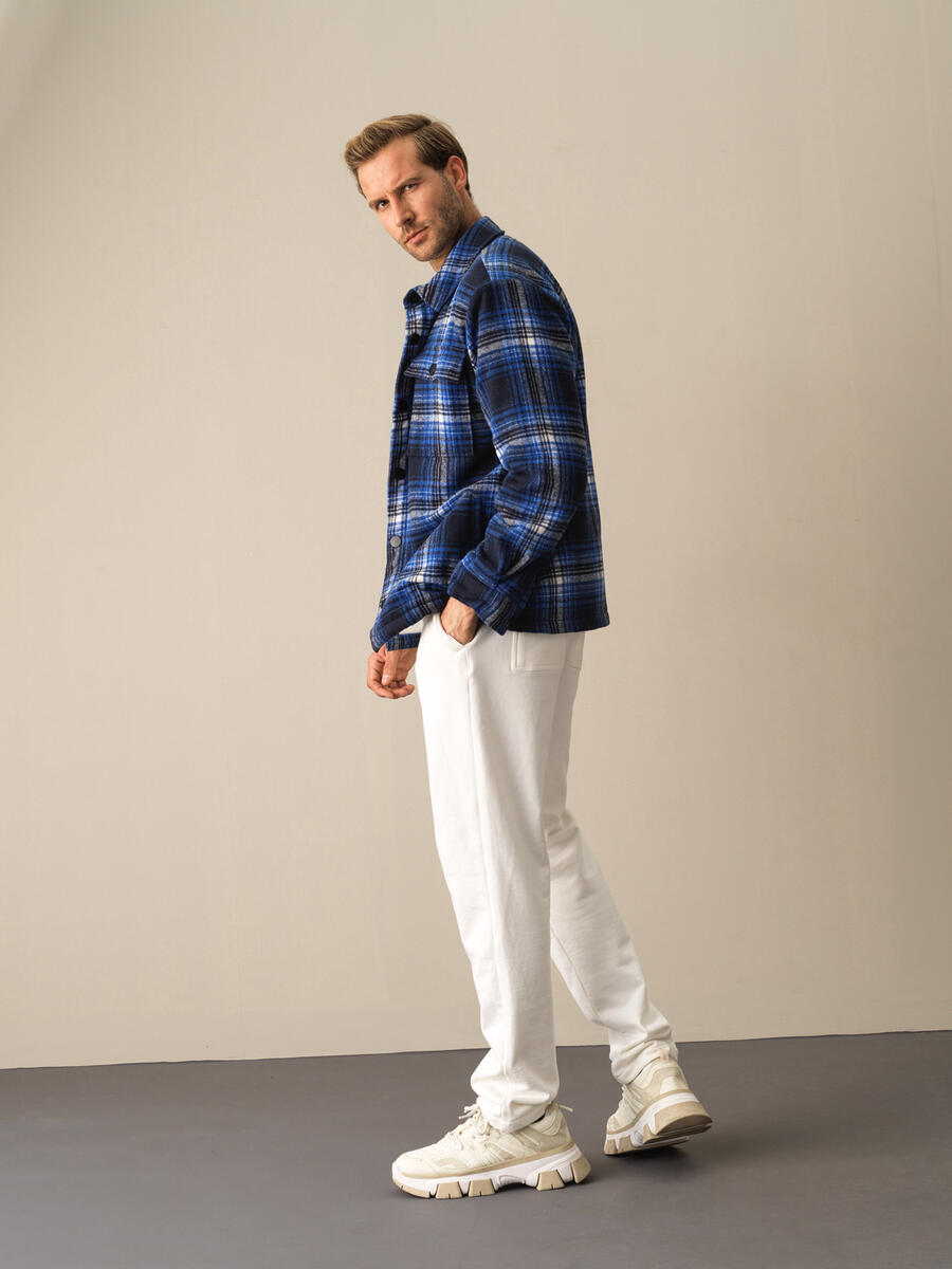 Polar-Lined Oversized Checked Shirt Jacket - 5