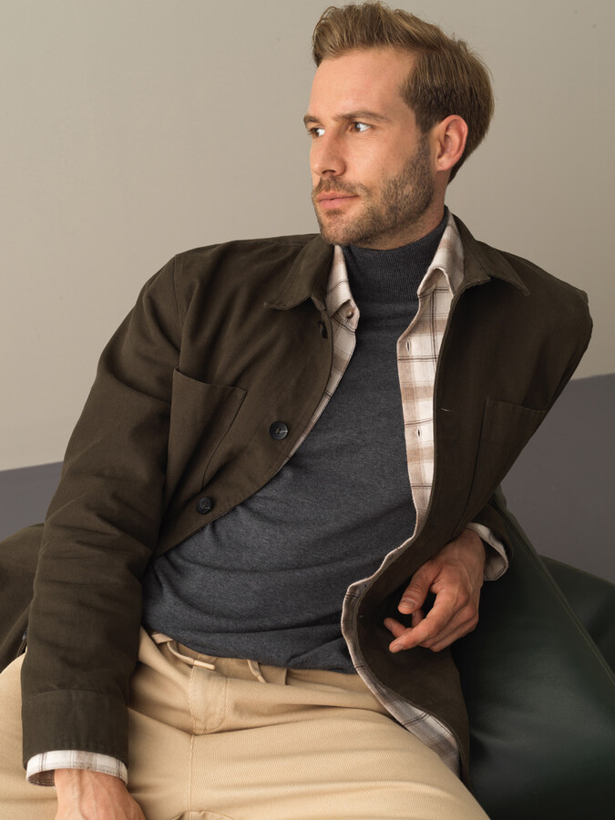 Regular Fit Velvet Jacket - Xint