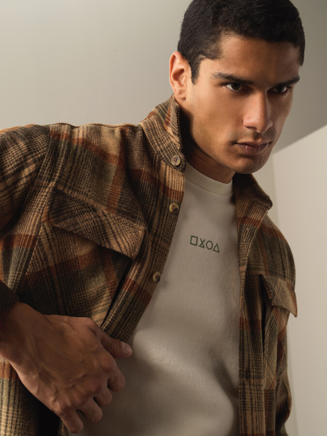 100% Cotton Regular Fit Wool Vest - Xint