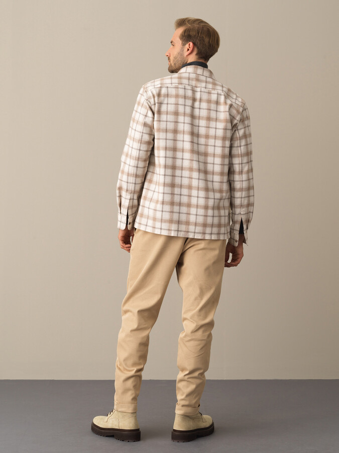 Cotton Regular Fit Checked Blazer - Xint