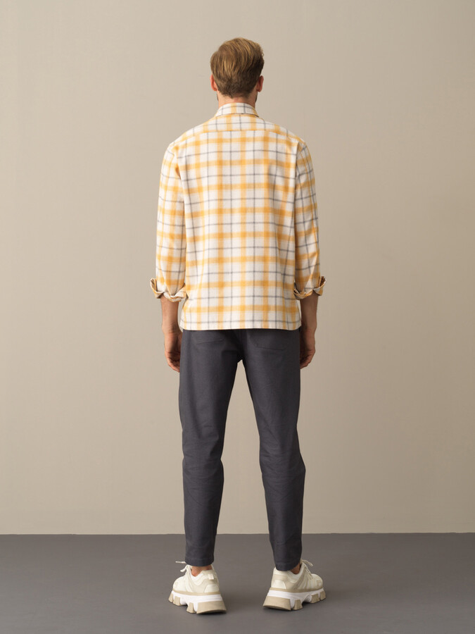 Cotton Regular Fit Checked Blazer - Xint