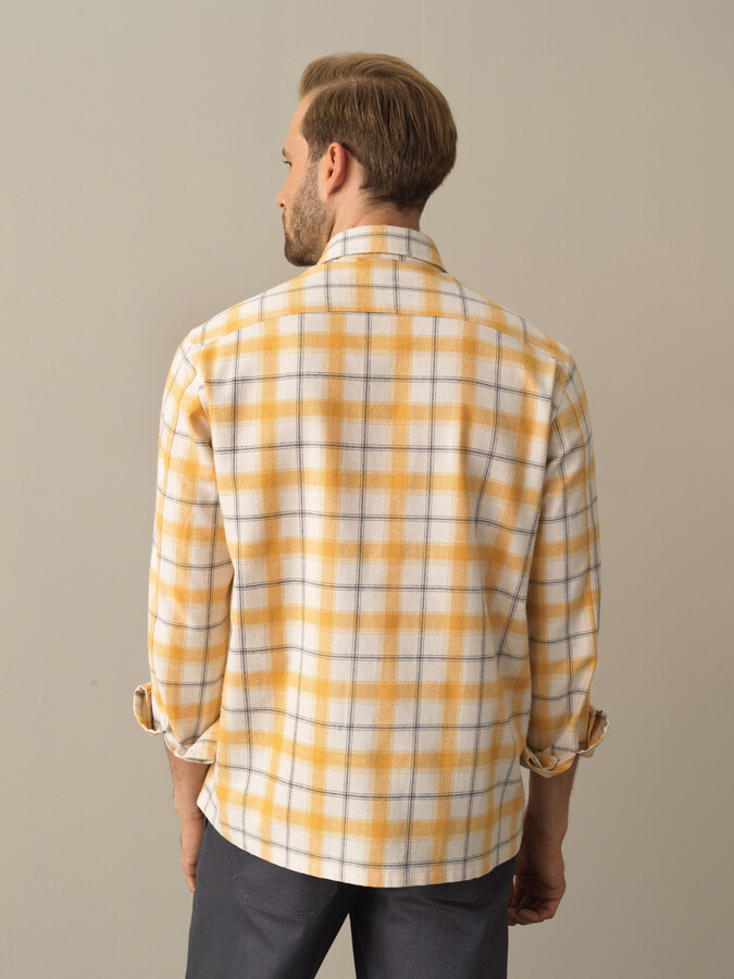 Cotton Regular Fit Checked Blazer - Xint