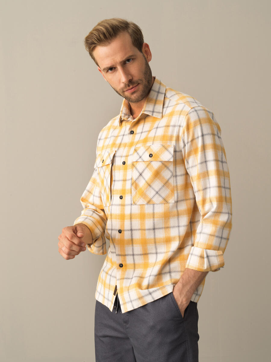 Cotton Regular Fit Checked Blazer