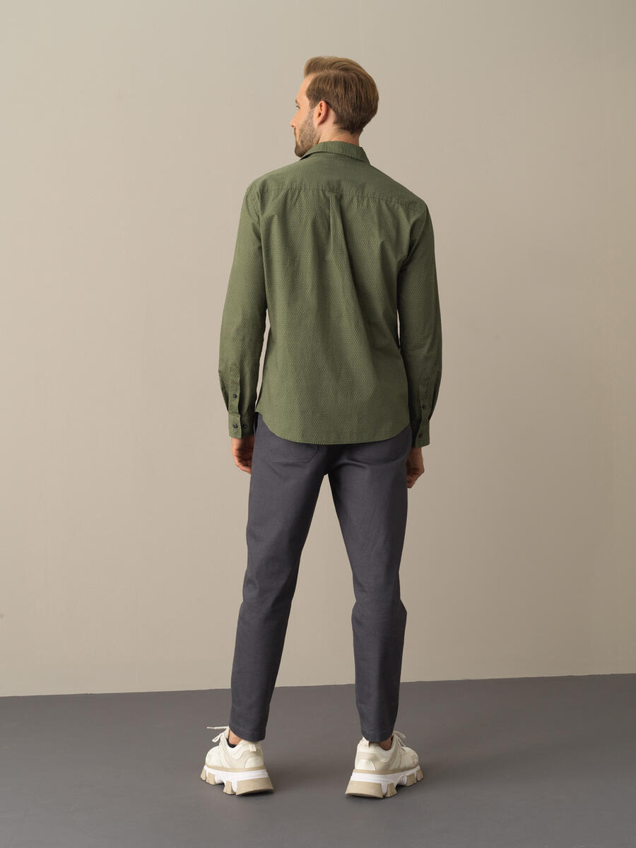 Cotton Regular Fit Oversized Checked Jacket - 5