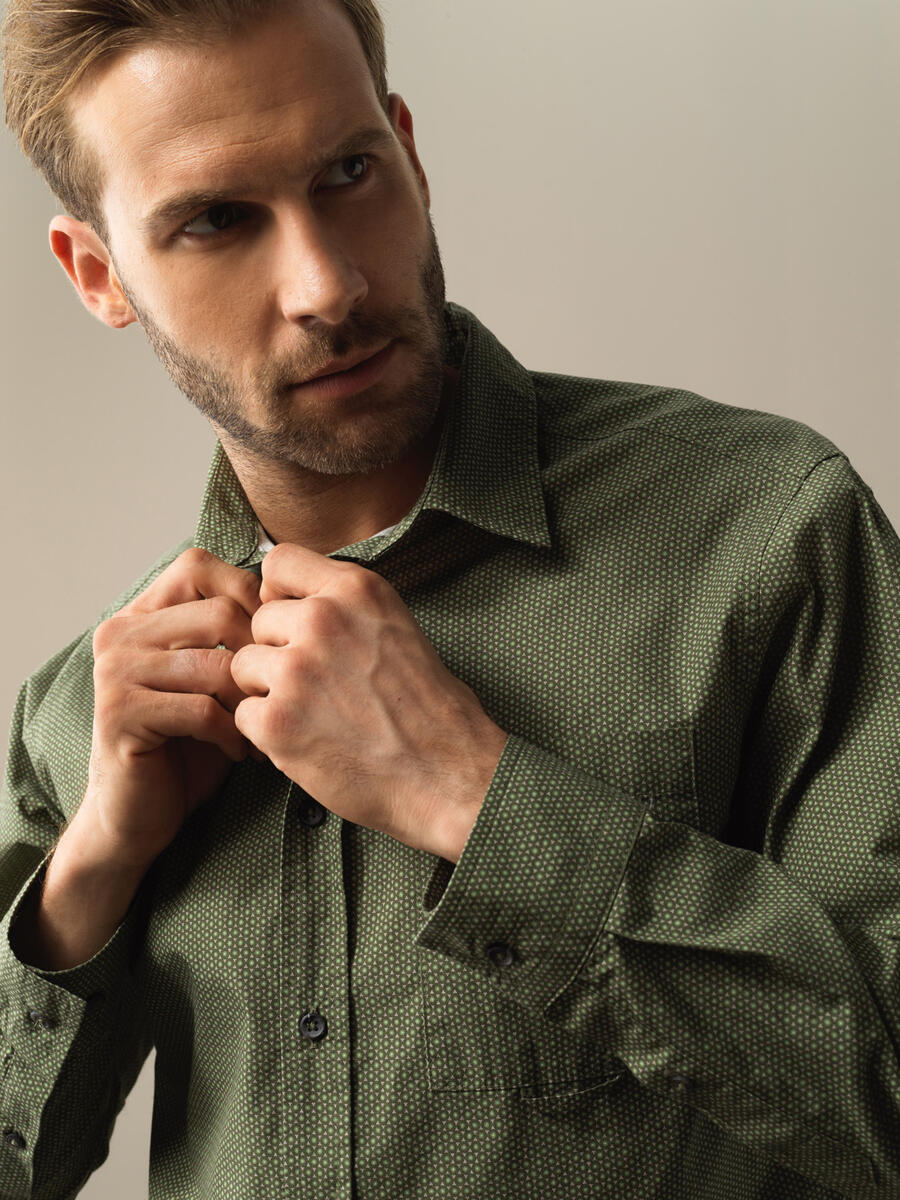 Cotton Regular Fit Oversized Checked Jacket - 3