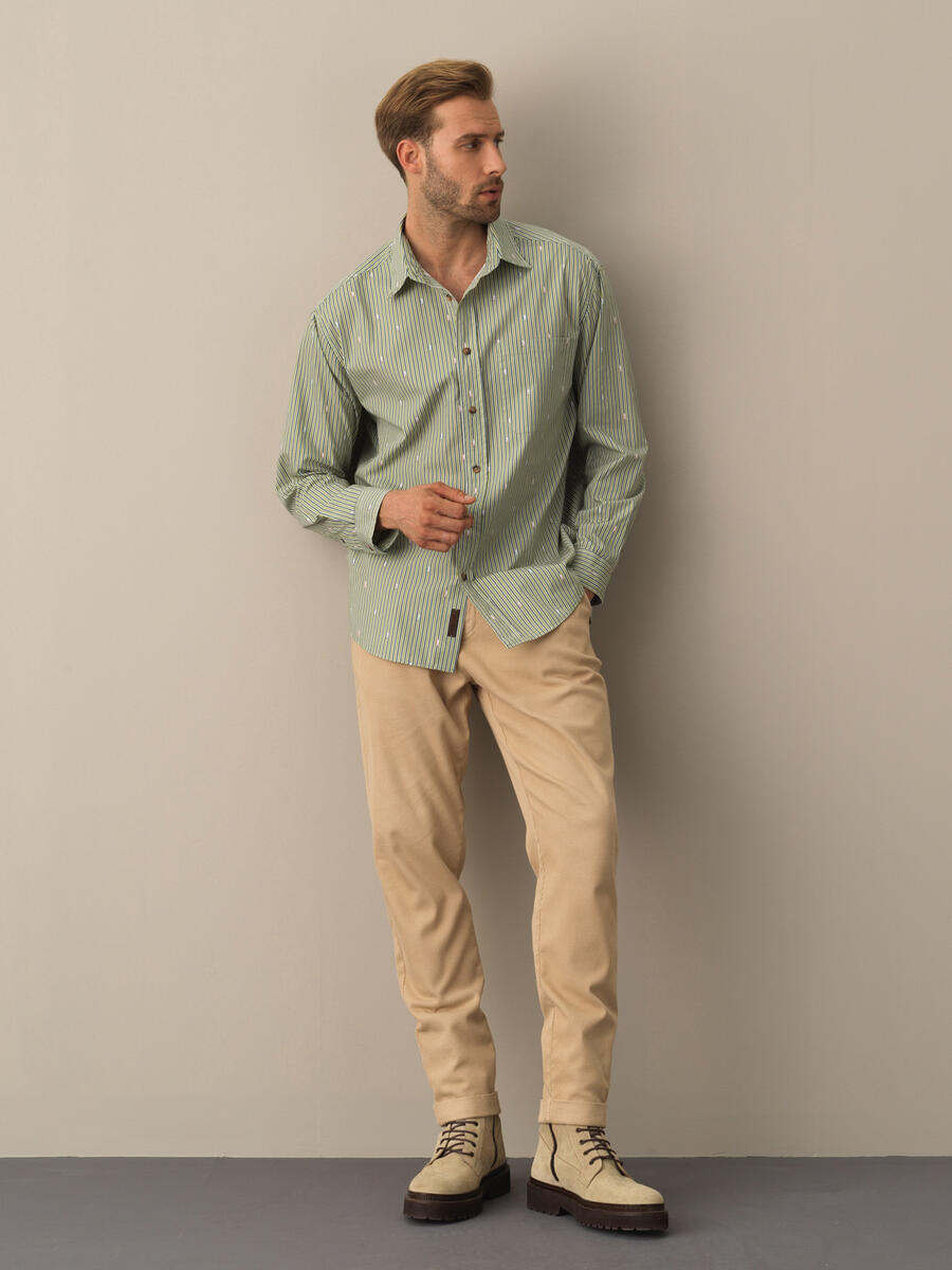 High Neck Regular Fit Velvet Jacket - 2