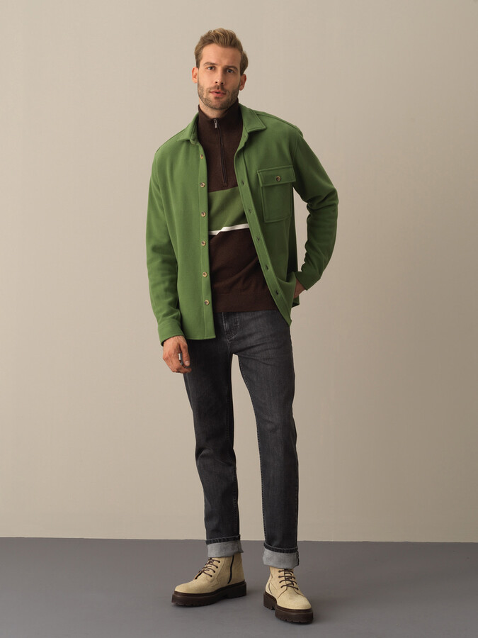 High Waist Regular Fit Denim Shorts - Xint