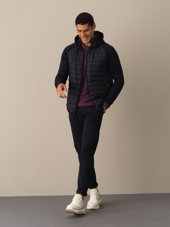 Cotton Hooded Regular Fit Sweat Jacket - Xint