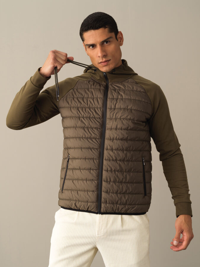 Cotton Hooded Regular Fit Sweat Jacket - Xint