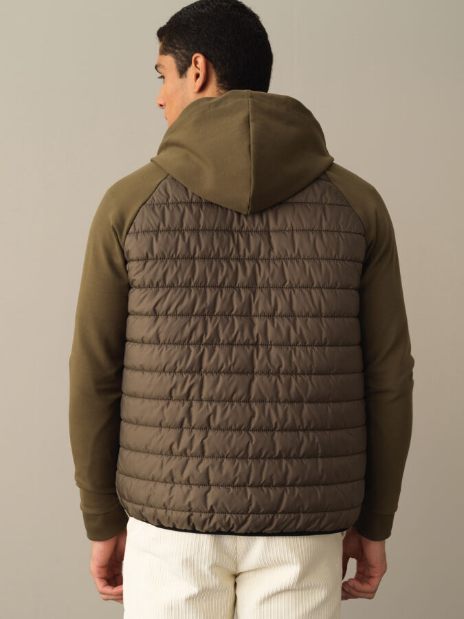 Cotton Hooded Regular Fit Sweat Jacket - Xint