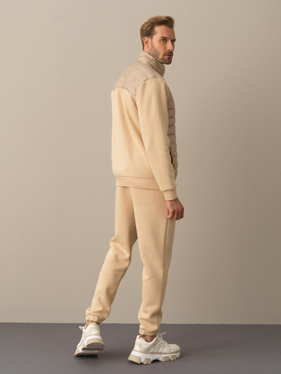 Cotton Regular Fit Quilted Sweat Jacket - 5