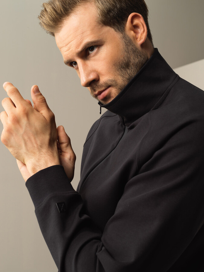 Cotton Regular Fit Sweat Jacket - Xint