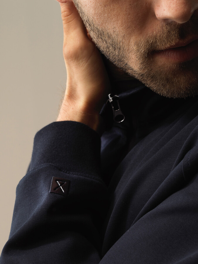 Cotton Regular Fit Sweat Jacket - Xint