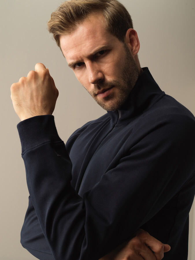 Cotton Regular Fit Sweat Jacket - Xint