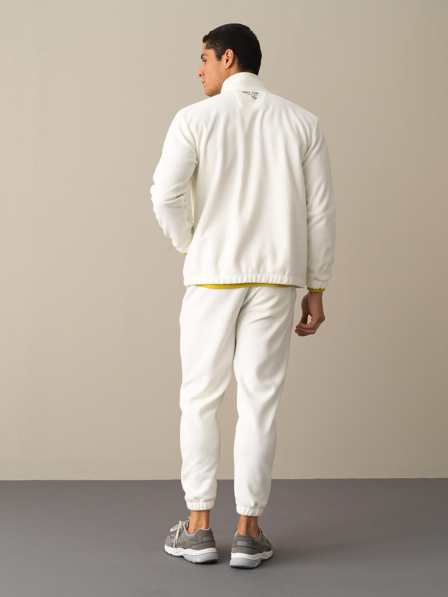 Stand Collar Regular Fit Polar Sweat Jacket - 6