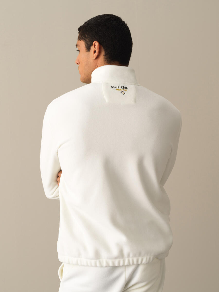 Stand Collar Regular Fit Polar Sweat Jacket - 5