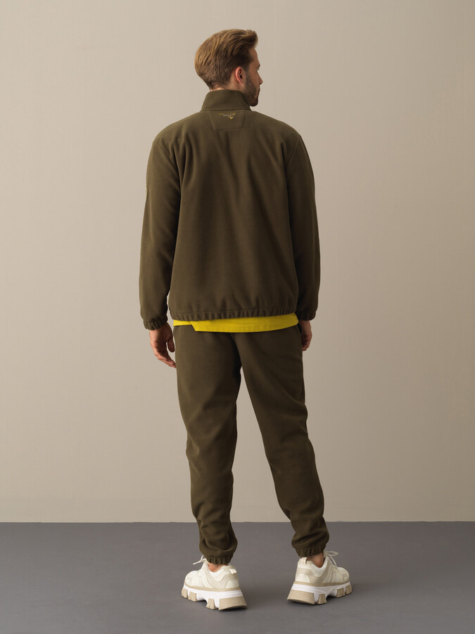 Stand Collar Regular Fit Polar Sweat Jacket - Xint