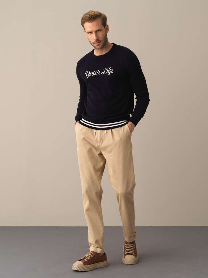 100% Cotton Regular Fit Sweater - Xint
