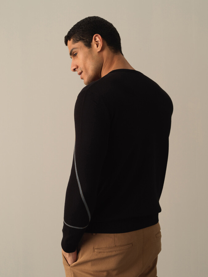 Cotton Regular Fit Patterned Sweater - Xint