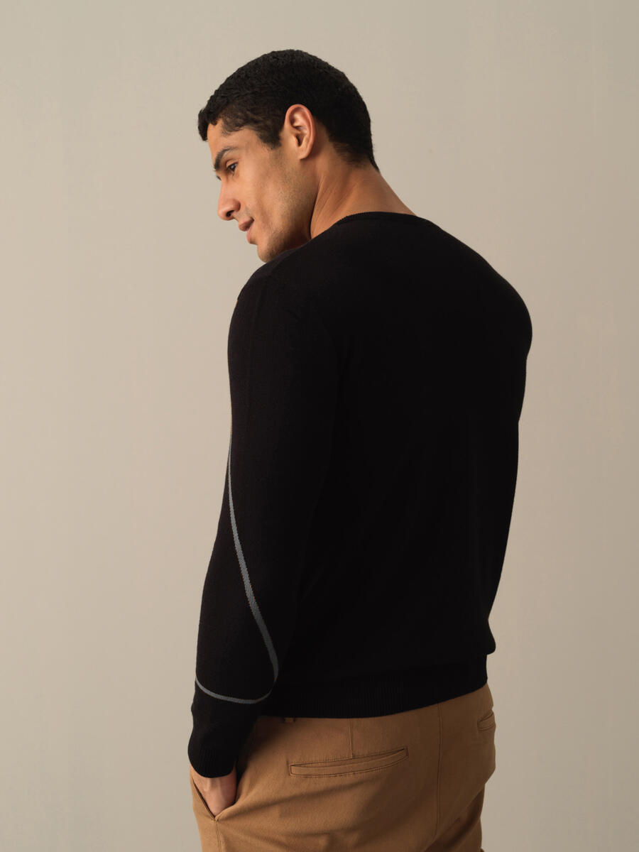 Cotton Regular Fit Patterned Sweater - 3