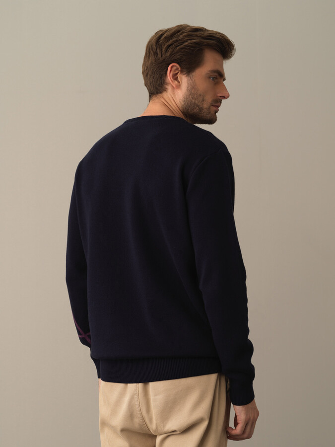 Cotton Regular Fit Patterned Sweater - Xint